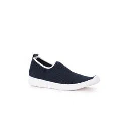 Bata Women Blue Woven Design Slip-On Sneakers-picture-14