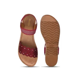 Bata Women Open Toe Wedge Sandals with Western - Embellished image 2