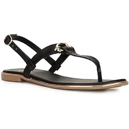 bata Women Oval Trim E Flats, Black, (5616302)-picture-13