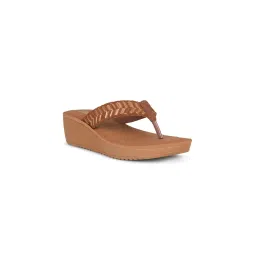 Bata Women Slip On Tan Sandals-picture-38