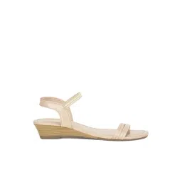 Bata Women's Beige Ankle Strap Wedges-picture-18