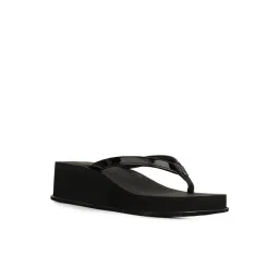 Bata Women's Black Thong Wedges-picture-39