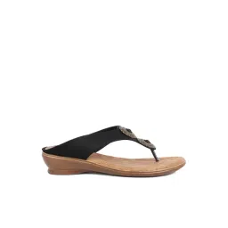 Bata Women's Black Thong Wedges-picture-17