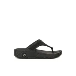 Bata Women's Black Thong Wedges-picture-21