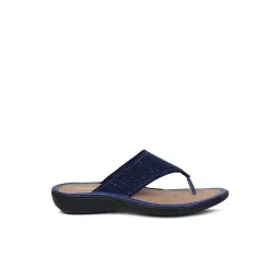 Bata Women's Blue Thong Wedges-picture-16