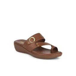 Bata Women's Brown Toe Ring Sandals-picture-22
