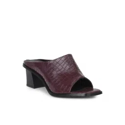 Bata Women's CROCO MULE Red Casual Sandals-picture-19