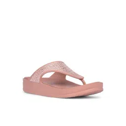 Bata Women's CRYSTI KAFI Pink Thong Wedges-picture-20