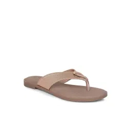 Bata Women's ELIZA THONG Gold Casual Sandals-picture-10