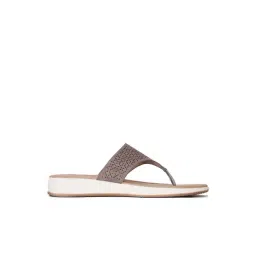 Bata Women's Grey Thong Wedges-picture-24