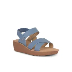 Bata Women's JULIA Blue Sling Back Wedges-picture-31