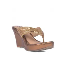 Bata Women's MIA Copper Thong Wedges-picture-17