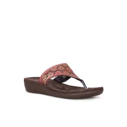 Bata Women's Pink Thong Wedges image 2