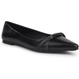 bata Women's Pointed Toe Flat Ballerina - Black (6Uk)-picture-25