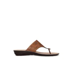 Bata Women's Tan Thong Wedges-picture-26