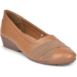 Bata Women's Wedge Heel Ballerina | Stylish & Comfortable Casual Slip-On Style Bellies For Women-picture-22