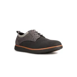 bata comfit Bata Men Grey Textured PU Derbys-picture-23