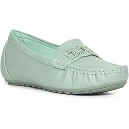 bata comfit Bata Women's Loafers – Stylish & Comfortable Slip-On Flats for Everyday Casual and Office Wear Green-picture-41