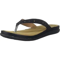 bata comfit Comfit DIAMONTE Black Casual Slipon Open Toe Flip-Flop Thong Slipper Medium HH 26-50 MM For Women-picture-12
