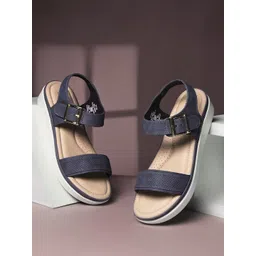 Bata comfit Textured Flatform Sandals with Buckles-picture-35