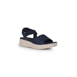 Bata Comfit Women Navy Blue Platform Sandal Heels-picture-10