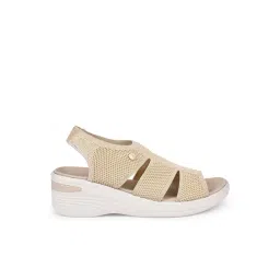 Bata Comfit Women's Beige Ankle Strap Sandals-picture-38