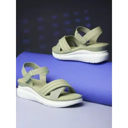 Bata Comfit Women's Green Ankle Strap Sandals-picture-34