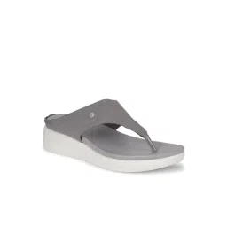 Bata Comfit Women's Grey Thong Wedges-picture-25