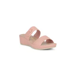 Bata Comfit Women's Pink Wedges Sandals-picture-25