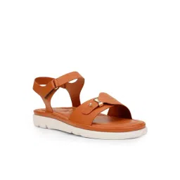 Bata Comfit Women's Tan Ankle Strap Sandals-picture-31
