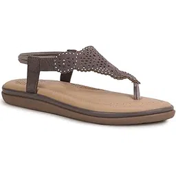 Bata Womens Crystal Sandal Grey Flats (5612137), 4 UK-image-13