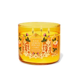 Bath & Body Works Iced Lemon Pound Cake Soy Wax Blend 3-Wick Candle - 411 g-picture-39