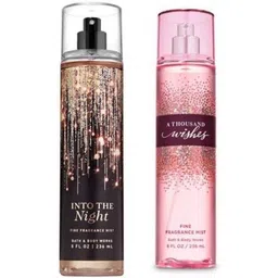 bath and body works INTO THE NIGHT AND A THOUSAND WISHES FRAGRANCE BODY MIST PACK OF 2 Body Mist-For Women-picture-18