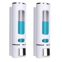 White 400 ML Plastic Liquid Soap Dispenser By Bath Guru-picture-12