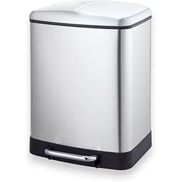 Bathla Stainless Steel Dustbin With Lid & Detachable Bin - 12+12L Pedal Bin | Trash Can | Garbage Dustbin For Home, Kitchen-picture-30