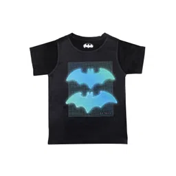 Batman Boys Black & Blue Printed Round Neck T-shirt-picture-35