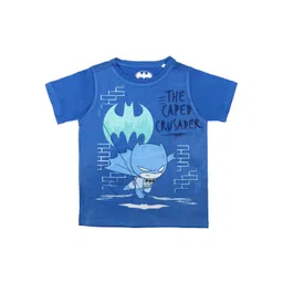 Batman Boys Blue & Green Printed Round Neck T-shirt-picture-33