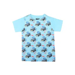 Batman Boys Blue & Grey Printed Round Neck T-shirt-picture-31