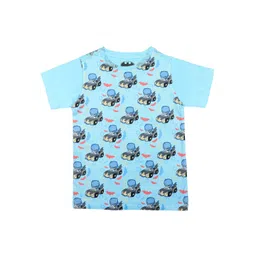 Batman Boys Blue & Grey Printed Round Neck T-shirt-picture-28