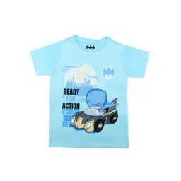 Batman Boys Blue & White Printed Round Neck T-shirt-picture-30