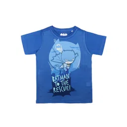 Batman Boys Blue & White Printed Round Neck T-shirt-picture-34