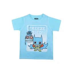 Batman Boys Blue Batman Printed Round Neck T-shirt-picture-32