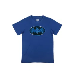 Batman Boys Blue Printed Round Neck Pure Cotton T-shirt-picture-36