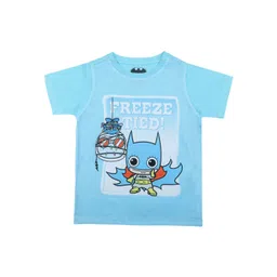 Batman Boys Blue Printed Round Neck T-shirt-picture-20