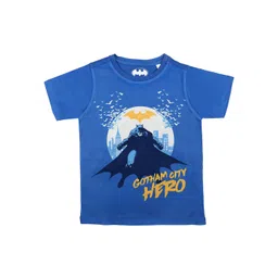 Batman Boys Blue Printed Round Neck T-shirt image 1