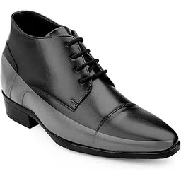 baxxico Men's 3.5 Inch Hidden Height Increasing Formal Faux Leather Lace-up Derby Shoes-picture-44