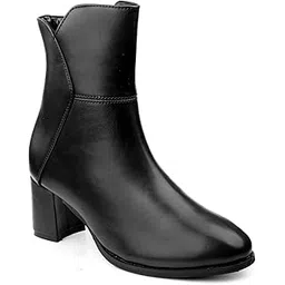 baxxico Women's 2.5 Inch Heel Height Increasing Faux Leather Formal Slip-on Ankle Zipper Shoes-picture-43