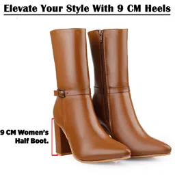 baxxico Womens 3.5 Inch Block Heel Formal Ankle Leanth Zipper Boot Slip On For Women-picture-14