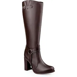 baxxico Women's 3.5 Inch Heel Height Increasing Faux Leather Formal Knee Slip-on Ring Shoes-picture-36