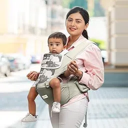 Baybee 6-in-1 Hip Seat Baby Carrier for New Born | Baby Carry Bags with Bottle Holder & Storage Pocket | Baby Carrier for 0 to 3 Years Baby with Lumbar Support & Three-Point Balance Support | Baby Sling Bag for kids with Multiple Carrying Positions (Green)-picture-13